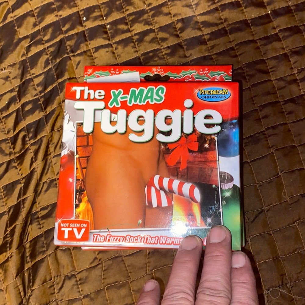 NEW mens Xmas Tuggie joke thong gage gift Christmas